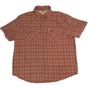 Coleman Plaid Patterned Button Up Vented Short Sleeve Shirt Size 2XL